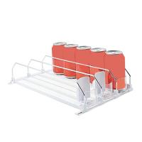 Organizador de bebidas para nevera, dispensador automático de refrescos, sostiene hasta 15 latas, color blanco - details 1