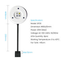 Luz de Acuario LED Nano Spectra SP20 Ahorro de Luz Completo para Agua Salada y Fresca - details 9