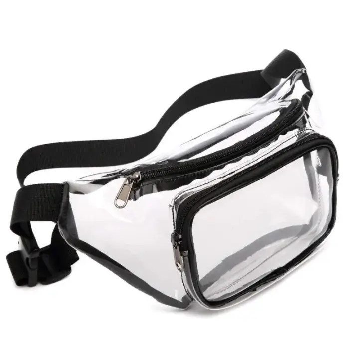 Riñoneras transparentes, riñonera ajustable para deportes al aire libre, correr, paquete transparente, impermeable, bonito bolso de gran capacidad, bolso Banane - 1