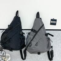 Bolso de pecho de Color sólido para hombre, bolso de hombro de tela Oxford multifuncional de gran capacidad, hombro ajustable, estilo coreano - details 9