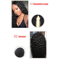 Pelucas de Cabello Humano Africano Estilo Frontal de Encaje Ondulado Transpirable para Uso en Escenario y Película - details 6