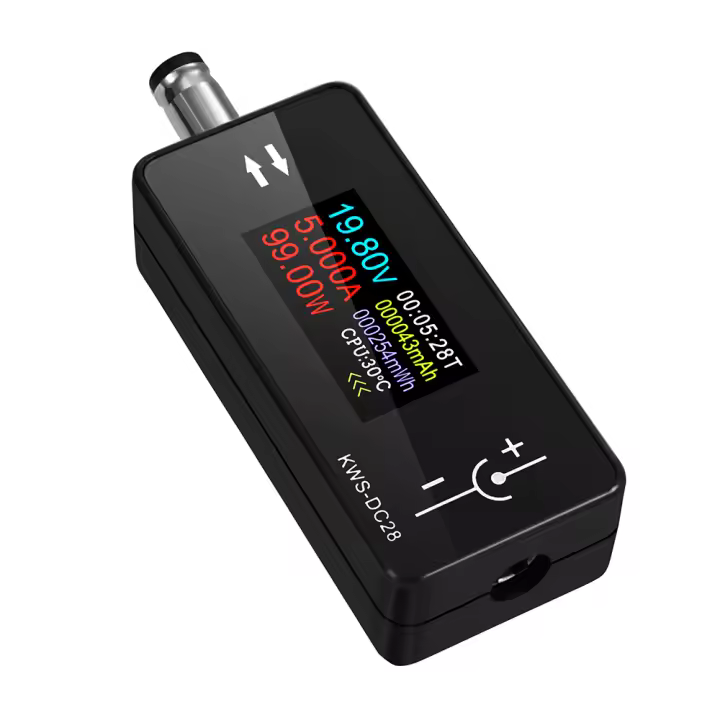 Medidor de corriente y voltaje de KWS-DC28, probador de interfaz DC 4-30V 0-12A, voltímetro Digital, amperímetro, Detector de capacidad de batería PD - 1