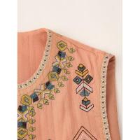 BUNO-Chaleco corto bordado con frente abierto para mujer, nuevo estilo de otoño, moda ajustada, mezcla de poliéster de alta calidad - details 4