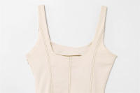 Vestido elegante sin mangas para mujer OUWU largo, sólido, verano 2025, estilo línea A con cuello cuadrado - details 4