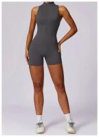 Mono de Yoga Sin Mangas con Almohadilla Kailuoka para Mujer Rompers Deportivos de Gimnasio Fitness Cortos con Talleres Material de Nylon - details 15