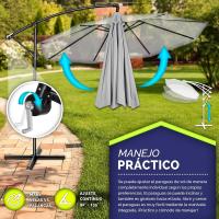 Paraguas de aluminio con manivela 300/350 cm de diámetro Protección UV Impermeable para mercado - details 11