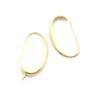 Latón color oro de 18 quilates, compatible con cuentas de medio agujero con ganchos de medio pasador para pendientes, joyería de alta calidad, accesorios para manualidades. - details 95