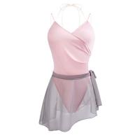 Ropa interior Sexy para mujer, uniforme rosa con cordones, camisón de una pieza con cuello colgante, vacaciones románticas, entrepierna - details 2