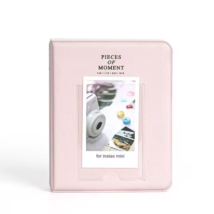 Fujifilm-álbum de fotos para cámara instantánea, organizador de tarjetas de cuero PU, 64 bolsillos, entradas de cine, para Instax Mini 12/11/9 - 1