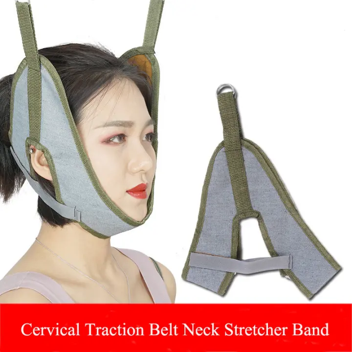 Cinturón de Sujeción para el Cuello Suave y Elástico 1PCS Alivio del Dolor Soporte Chiropráctico Tracción para el Cuello Cojín de Metal - 1