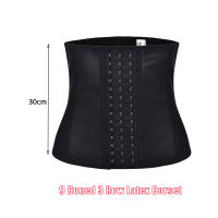 Entrenador de cintura de látex negro deshuesado Premium Miss 25, corsé adelgazante, moldeador de cuerpo, cinturón de sudor ajustable Original, Sli - details 2