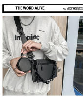 Nuevos bolsos para hombres y mujeres, bolsos de cadena personalizados de moda, bolsos de mensajero de hombro neutros y versátiles de moda, bolsos cuadrados pequeños. - details 1
