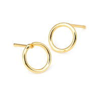 Pendientes de Stud de Metal de Alta Calidad Diseño de Círculo Redondo Irregular Ovalado - details 4