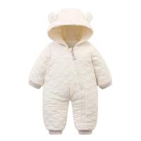 2025 Otoño Invierno bebé recién nacido mameluco más mono con capucha de terciopelo para niños 0-2 años mono de invierno para niñas trajes de bebé - details 3