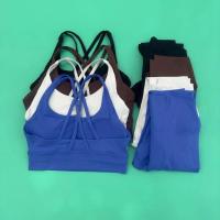 Ropa de Yoga Sexy Sujetador Deportivo de Color Sólido Mallas para Mujer - details 0