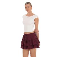 Nueva Falda Culotte Pastel Dulce Anti-Luz con Cintura Elástica y Cordón para Mujer, Verano 2025 - details 11
