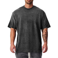 Oversized Loose Half Sleeve T-shirt Mens Dropped Shoulder Cotton Fitness T Shirt Men Summer Gym Bodybuilding Workout Tops Tees - details 8