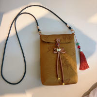 Nueva bolsa de teléfono móvil con bordado de cuerpo cruzado de brocado chino - details 7
