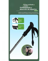 Palos de Senderismo Ultraligeros de Fibra de Carbono Portátiles, Antideslizantes, Plegables para Aventuras al Aire Libre - details 6