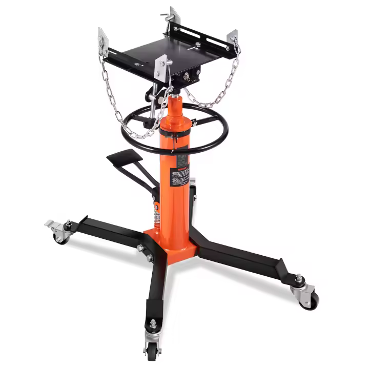 SucceBuy Gato de transmisión, Gato de transmisión telescópico hidráulico de 1322 LBS, Gato de piso de elevación alta de 32"-67" con pedal - 1