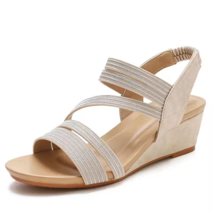 Sandalias de cuña para mujer, nuevas de verano, cómodas, de suela suave, Simia Roman, zapatos de plataforma impermeables, sandalias de una sola tira - 1
