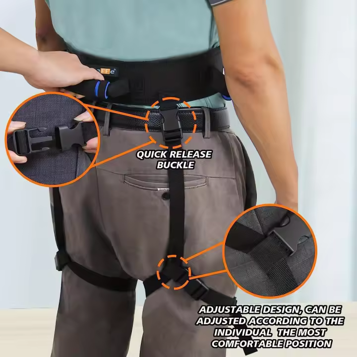 Cinturón de Asistencia para Caminar [3 Belt] Mejorado con 3 Asas de Goma, Cinturón de Transferencia para Pacientes Mayores - 1