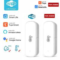 Sensor Inteligente De Temperatura Y Humedad ZigBee/WiFi Tuya Batería Alimentada Trabaja Con Alexa Google Home Seguridad Doméstica - details 0