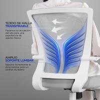 Silla de Oficina con Función de Inclinación, con Soporte Lumbar y Diseño Mariposa para Estudio, Carga Máxima 136kg, Negro - details 16