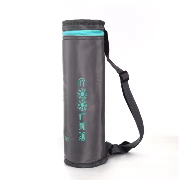 Funda de botella de agua con aislamiento de tela Oxford, calentador de botella de agua portátil impermeable con correa, bolsa de viaje para deportes al aire libre - 1