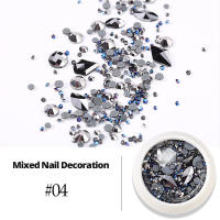 Piedras preciosas de imitación mezcladas para uñas gemas de cristal de espalda plana cuentas de joyería irregulares accesorios de decoración de Arte de uñas 3D marca Clou Beaute - details 2