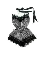 Pijama de seda de verano para mujer, lencería sexy, conjunto de top y pantalones cortos, pijama informal cómodo - details 2