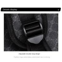 Mochila Simple con personalidad a la moda con boca de tiburón para hombre, mochila escolar a cuadros para estudiantes de secundaria, mochila para ordenador - details 17