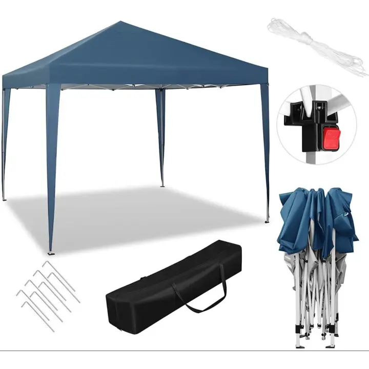 Tienda de fiesta 3x3m pabellón emergente impermeable protección solar terraza festival marquesina -azul - 1