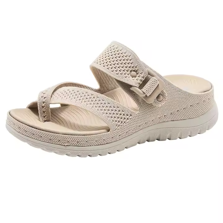 Sandalias deportivas y de ocio, sandalias de mujer con suela hueca de velcro - 1
