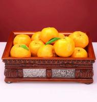 Fruta sala de estar uso doméstico, ocho auspiciosos frutas de madera maciza Tianzhu plato rectangular de nueces, plato de carne - details 21