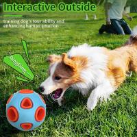 HOOPET-pelota interactiva para masticar para perro, juguete divertido para masticar, bolas de goma para comida, suministros para mascotas - details 3