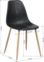 Juego de 4 sillas giratorias de ante para comedor con asiento acolchado, sillas de diseño para salón o cocina, con patas de metal negro, marrón - details 54