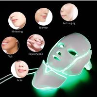 Mascarilla Facial con luz LED para cuello, máscara de terapia de luz LED para rejuvenecimiento de la piel, antiacné dispositivo de belleza, masajeador firme de estiramiento Facial, 7 colores - details 0