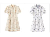Vestido de Verano 2024 Estampado de Tinta de Semir Mangas de Burbuja Botonado Moda para Mujeres - details 11