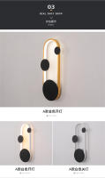 Lámparas de pared LED modernas, iluminación interior blanca/dorada con luz negra para pasillo, dormitorio, lámpara de mesita de noche, decoración de sala de estar - details 7