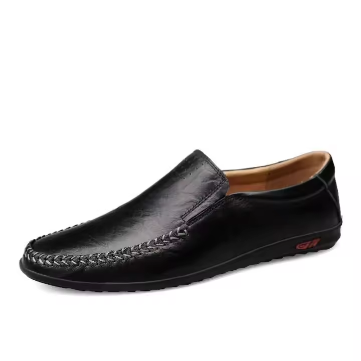 Zapatos deportivos planos para caminar de otoño para hombre de cuero genuino 2020, zapatos de conducción informales transpirables - 1