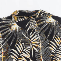 - Vestido camisero estampado de mezcla de lino para mujer, estilo europeo americano, ligero y lujoso - details 7