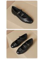 Zapatos Mary Jane plateados, estilo francés, planos de una sola tira, talla grande, para mujer, 2025 - details 9