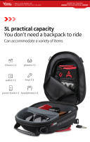 Bolsa de Tanque de Fibra de Carbono MOTOCENTRIC Impermeable, Anti-robo, Reflectante, Gran Capacidad, Soporte de Teléfono, Anillo de Adaptador, Correa de Hombro - details 15