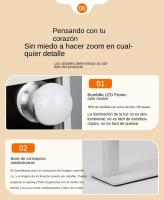 Espejo de tocador HD con 8 luces LED, rotación de 360 ° , 3 luces, toque inteligente y ajuste de brillo gratuito - details 10