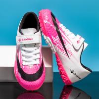 Zapatos de Fútbol para Niñas y Niños Rojos, Cierre de Velcro, Entrenamiento de Futsal, Uso al Aire Libre - details 5