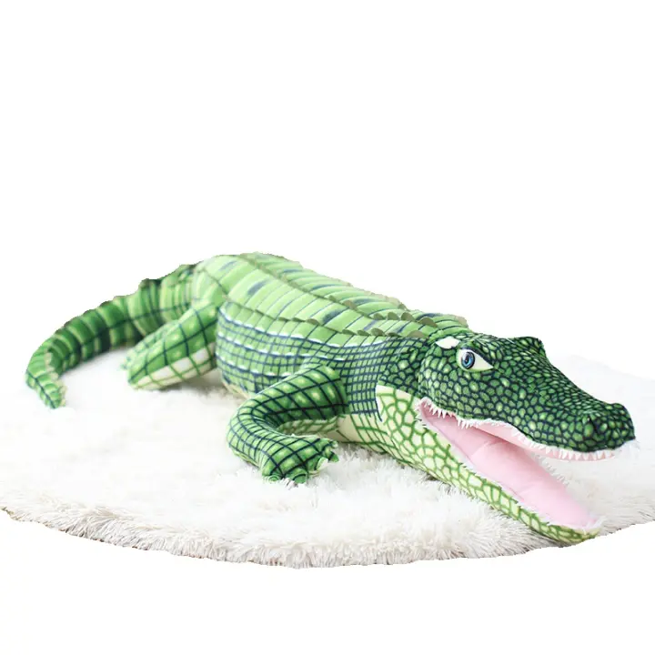 Juguete de Peluche de Cocodrilo Gigante Muñeco de Crocodilio Realista Almohada Kawaii para Niños - 1