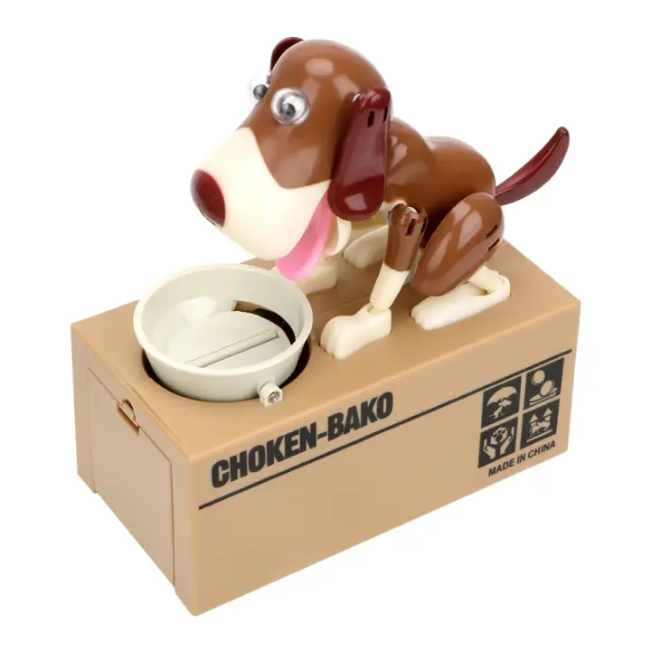 Regalo para niños Caja de Ahorro de Dinero con Perro Robótico de Dibujos Animados Creativos Cajas de Dinero Automatizadas de Plástico Hucha Electrónica Automatizada - Caja de Ahorro de Monedas con Perro Robótico Creativo Bancos de Regalo Educativos para n - 1