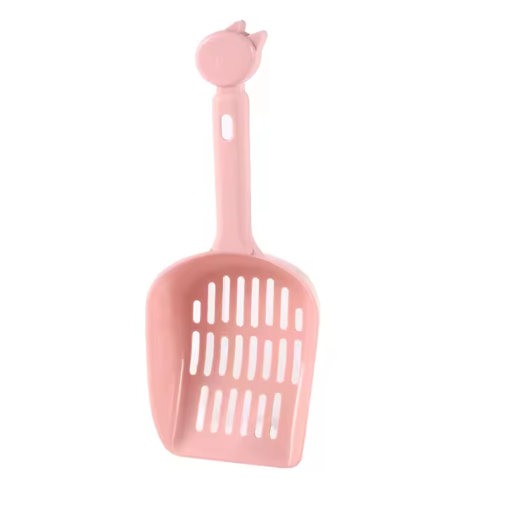 Pala útil de plástico para limpieza de arena de gatos, productos de limpieza de arena, cucharas de comida para perros, suministros para gatos, 1 unidad - 1