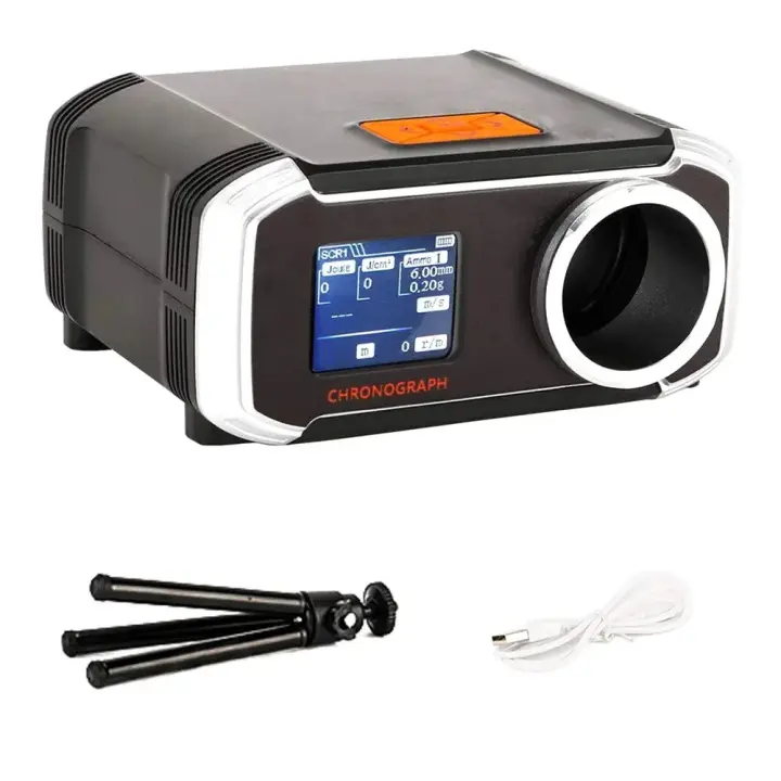Medidor de velocidad con cronógrafo Compatible con Bluetooth, pantalla LCD de velocidad, instrumentos de medición de velocidad, medidor de velocidad de arco de tirachinas - 1